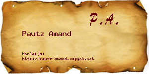 Pautz Amand névjegykártya